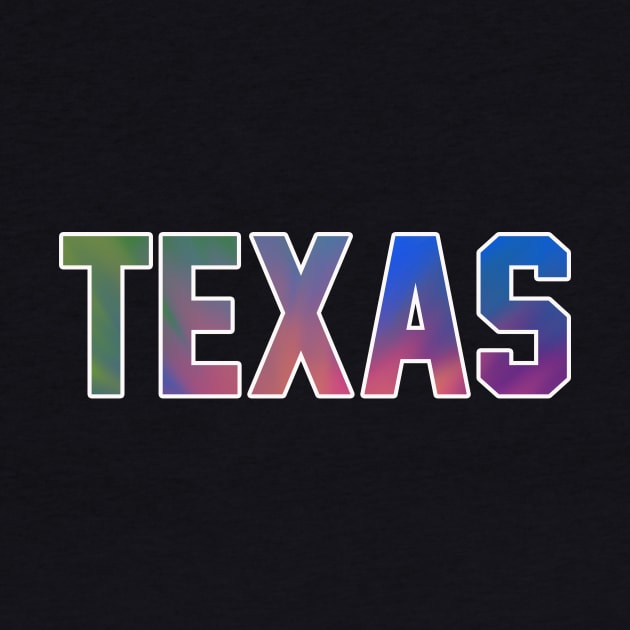 Texas Tie Dye Jersey Letter by maccm